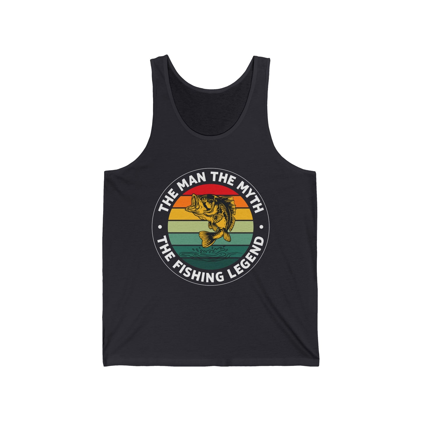 Mens Dad Man The Myth The Fishing Legend Fisherman Vintage Bass Fishing Tank Tops For Men Women