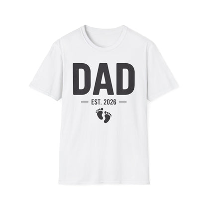 Funny Dad Est 2026 To Be Gifts First Time Dad New Daddy T-Shirt For Men