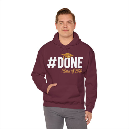 #Done Class of 2026 Graduation So Done Senior 2026 Grad Hoodie For Men Women