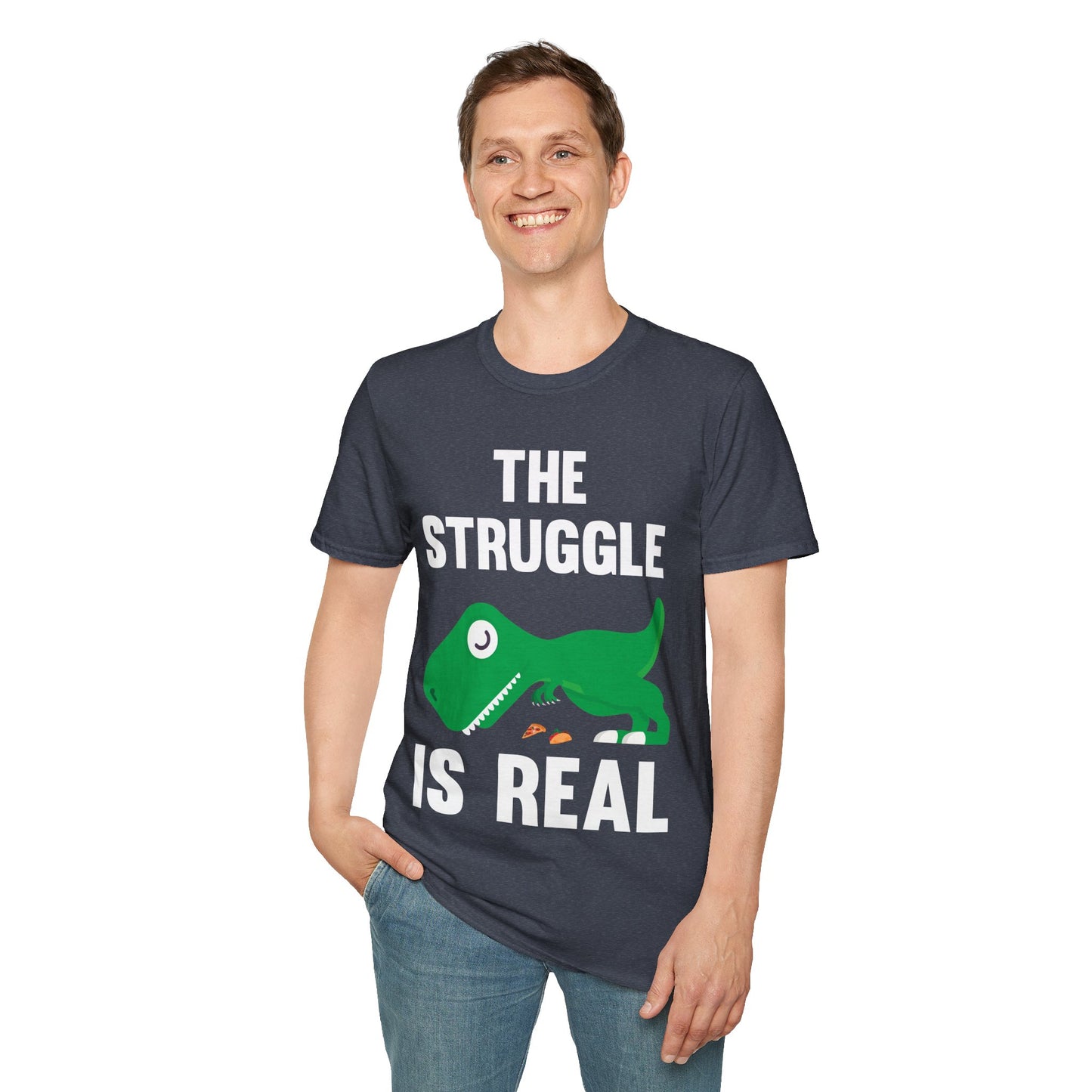 Funny The Struggle is Real T-Rex Dinosaur Sarcastic Sarcasm Tee T-Shirt Men Women