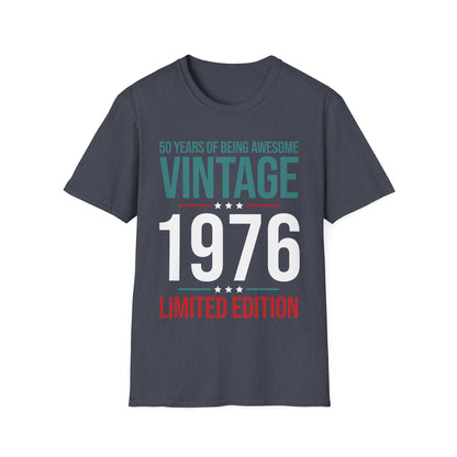50 Year Old Gifts Vintage 1976 50 Years Awesome 50th Birthday T-Shirt