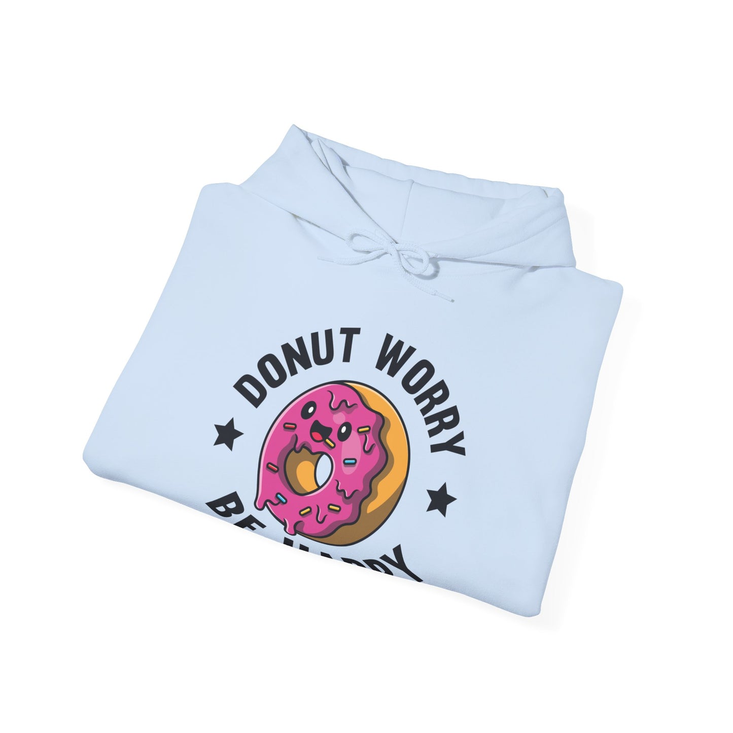 Funny Donut Worry Be Happy Foodie Donut Lovers Hoodie For Men Women Hoodie