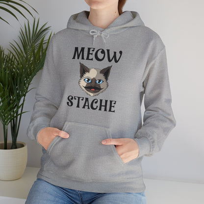 Meowstache Cat Mustache Moustache Beard Bearded Kitten Lovers Hoodie For Men Women Hoodie