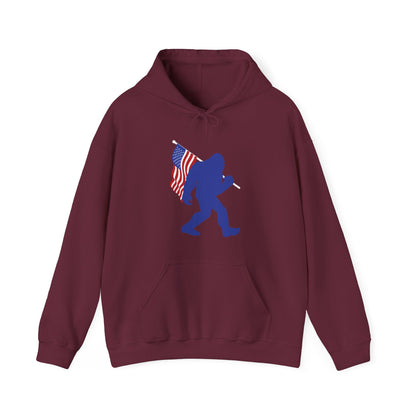 Funny Bigfoot USA Flag America For Sasquatch Believers Hoodie For Men Women