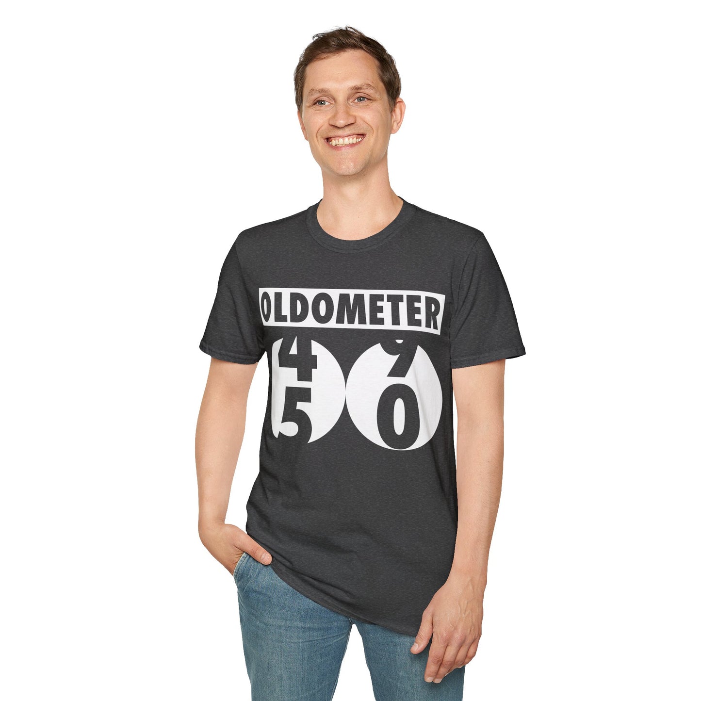 Funny Oldometer Odometer 50th Birthday Gift 50 yrs Old Joke T-Shirt For Men Women T-Shirt