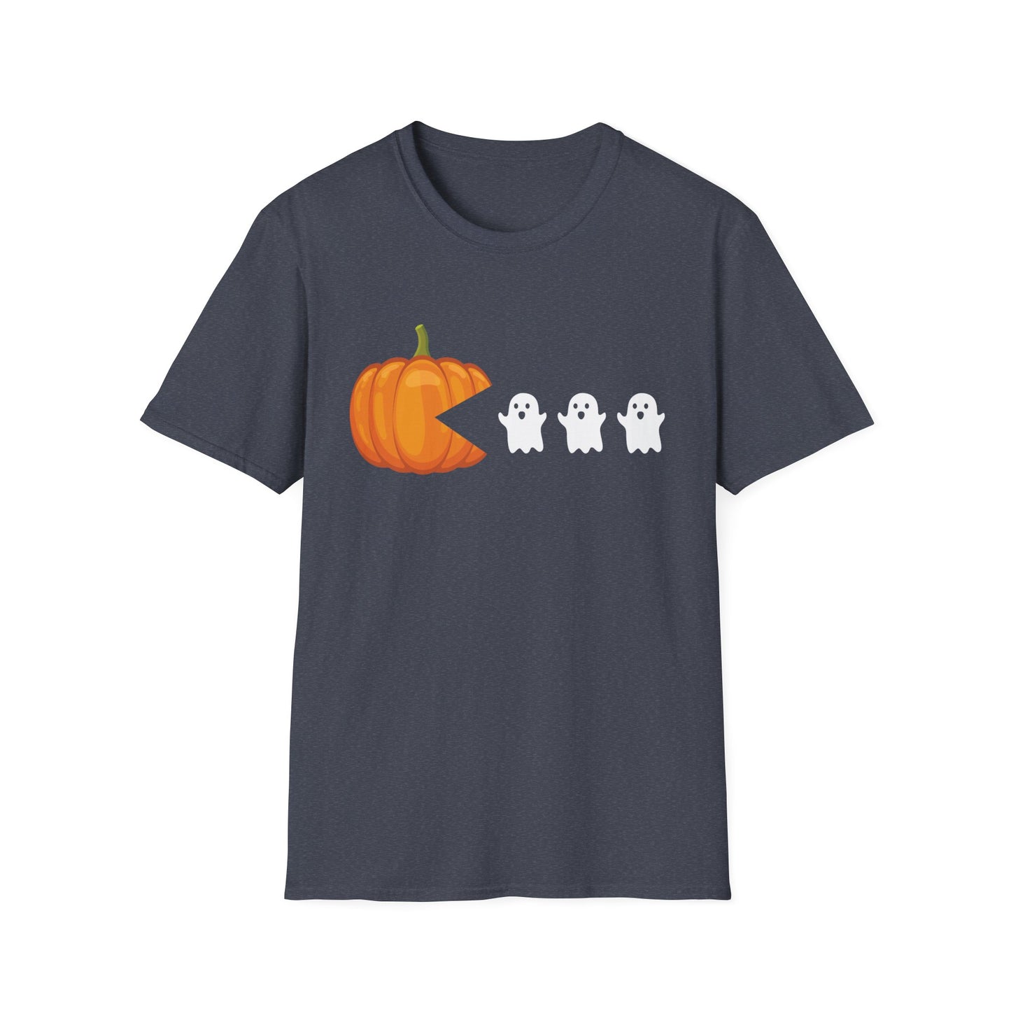 Funny Halloween Pumpkin Eating Ghost, Gamer Gaming Men Women T-Shirt