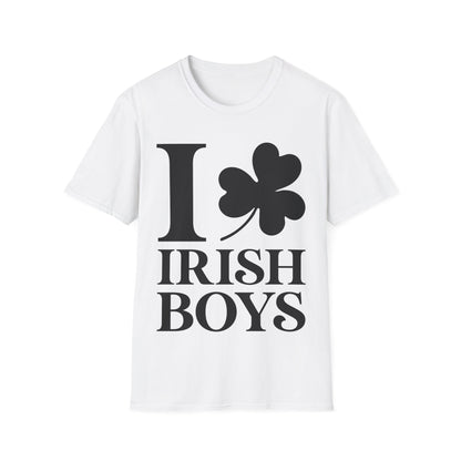 Funny I Love Irish Boys Shamrock St Patricks Day T-Shirt For Men Women T-Shirt