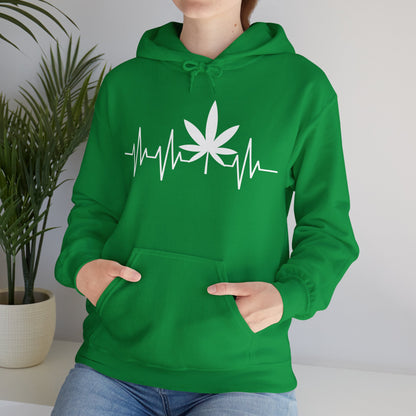 Funny Weed Cannabis Marijuana Leaf Heartbeat Stoner Tie Dye Hoodie For Men Women Hoodie