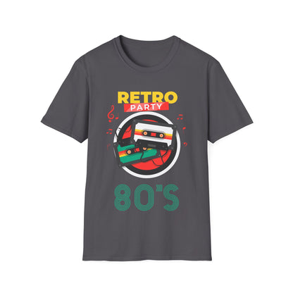 Retro Party 80's Funny Cassette Tape Vintage T-Shirt for Men Women