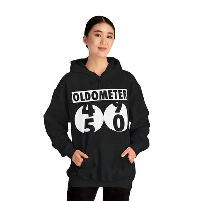 Funny Oldometer Odometer 50th Birthday Gift 50 yrs Old Joke Hoodie For Men Women Hoodie