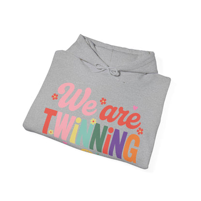 We're Twinning With My Bestie Twin Day Spirit Week Retro 70s Hoodie For Men Women
