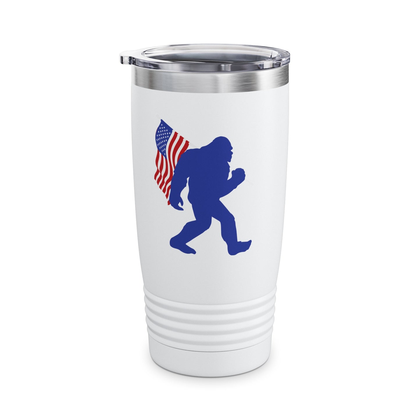 Funny Bigfoot USA Flag America For Sasquatch Believers Tumbler For Men Women