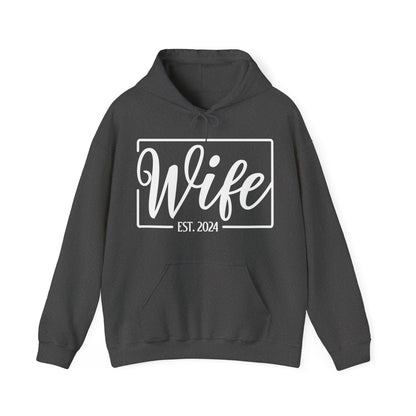 Wife Est 2024 Just Married Honeymoon Wedding Couples  Hoodie For Women Hoodie