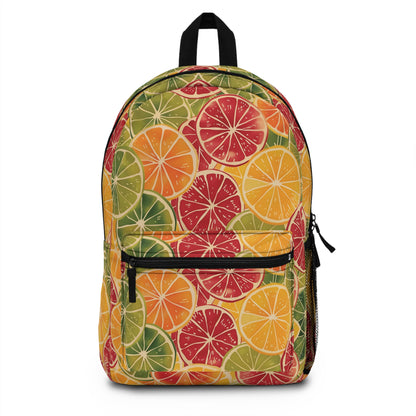 Citrus Burst Vibrant Color Pattern Backpacks for Men Women Kids School Travel, Capacity School Backpacks