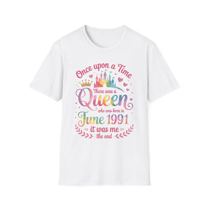Funny 35 Years Old Birthday Girl 35 Birthday Queen June 1991 T-Shirt For Women