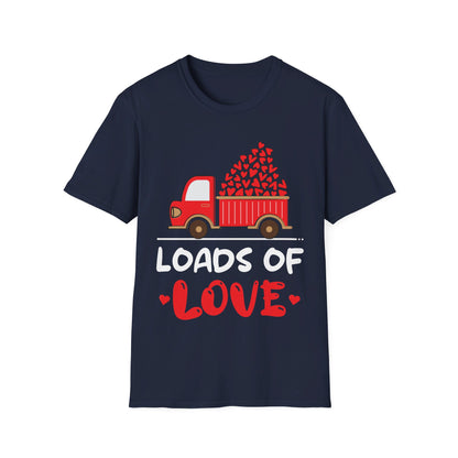 Funny Loads of Love Tractor Cute Valentines Day Truck T-Shirt