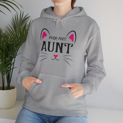 PURR-FECT Aunt Funny Cat Lover Cute Funny Kitten Hoodie Gift For Men Women Hoodie