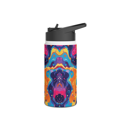 Galactic Explosion Pattern Stainless Steel Water Bottle with Twist-on Lid and Double-Wall Vacuum Insulation