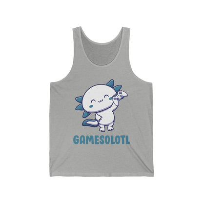 Funny Gamesolotl Gamer Axolotl Fish Playing Video Games Lizard Gaming Tank Top Men Women