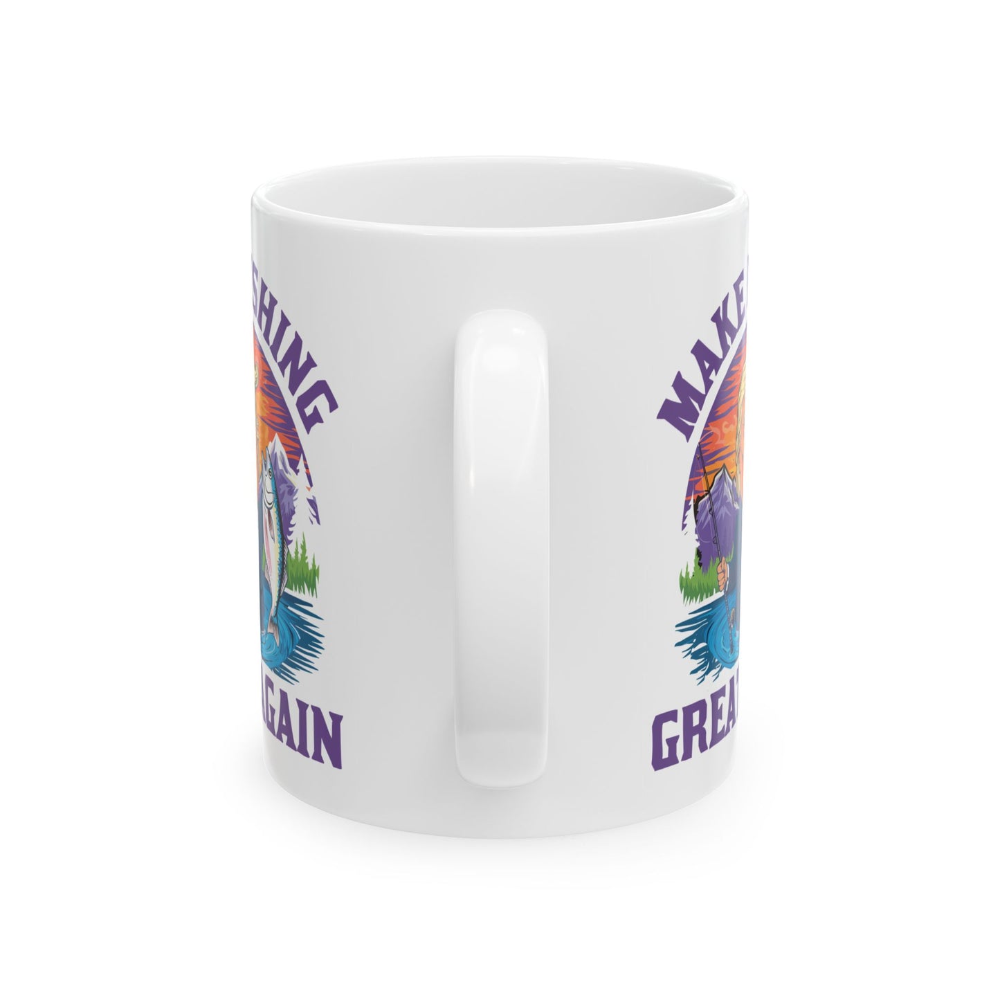 Make Fishing Great Again Trump 45 47 President Fishing Gift Coffee Mug