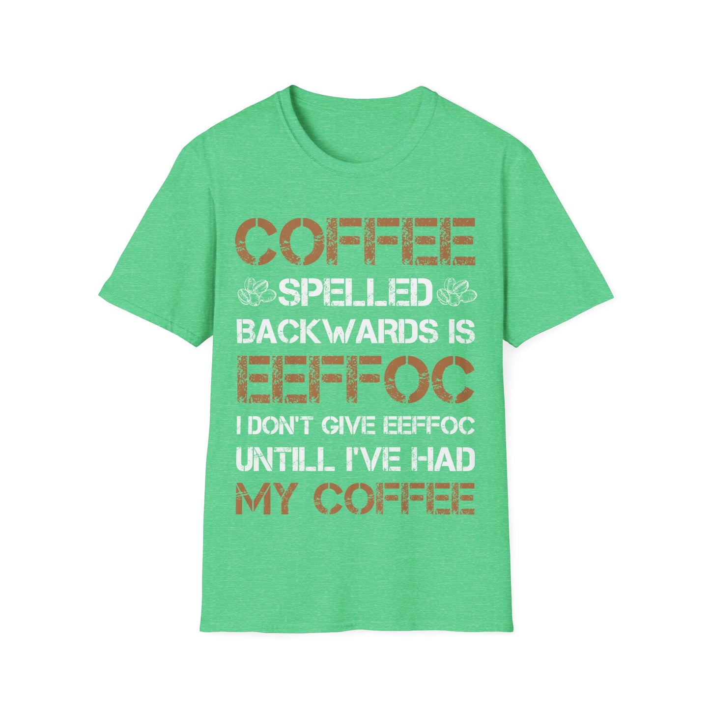 Funny Coffee Spelled Backwards Eeffoc Eeffoc Coffee Lovers Tee T-Shirt Men Women