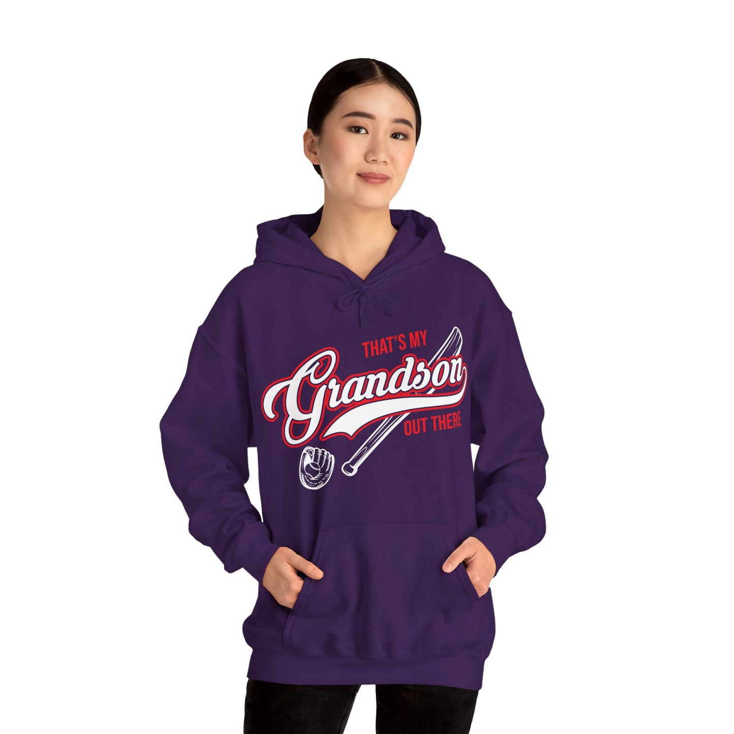 Thats My Grandson Out There Baseball Grandma Mothers Day Fathers Day Hoodie