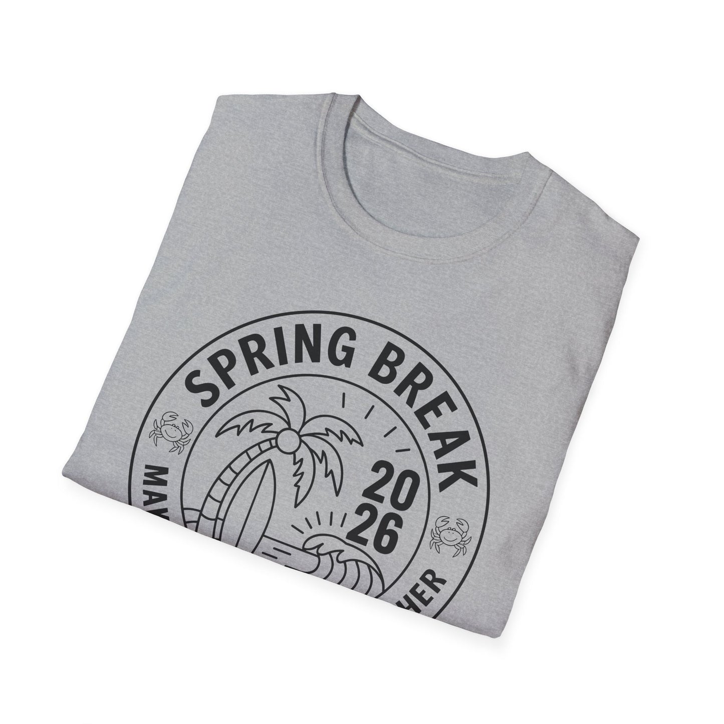 Funny Spring Break Squad Crew Vintage 2026 Beach Palm Family Trip T-Shirt