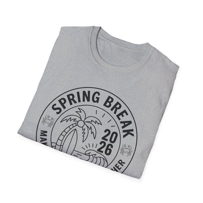 Funny Spring Break Squad Crew Vintage 2026 Beach Palm Family Trip T-Shirt