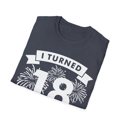 Funny I Turned 18 In 2026 18th Birthday Party Gift T-Shirt For Men Women