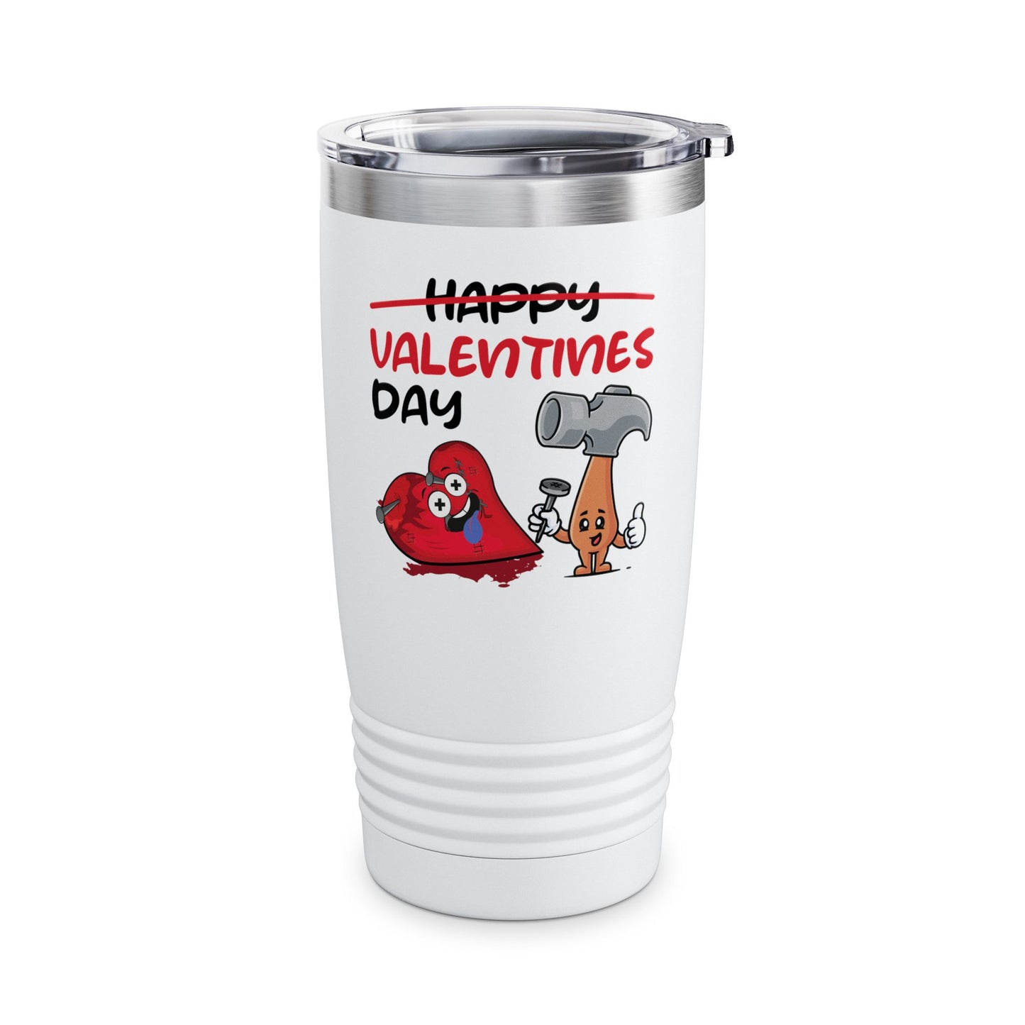 Funny Anti Valentines Day Gift Carpentor Cupid Heart Hammer Nails Tumbler For Men Women Tumbler