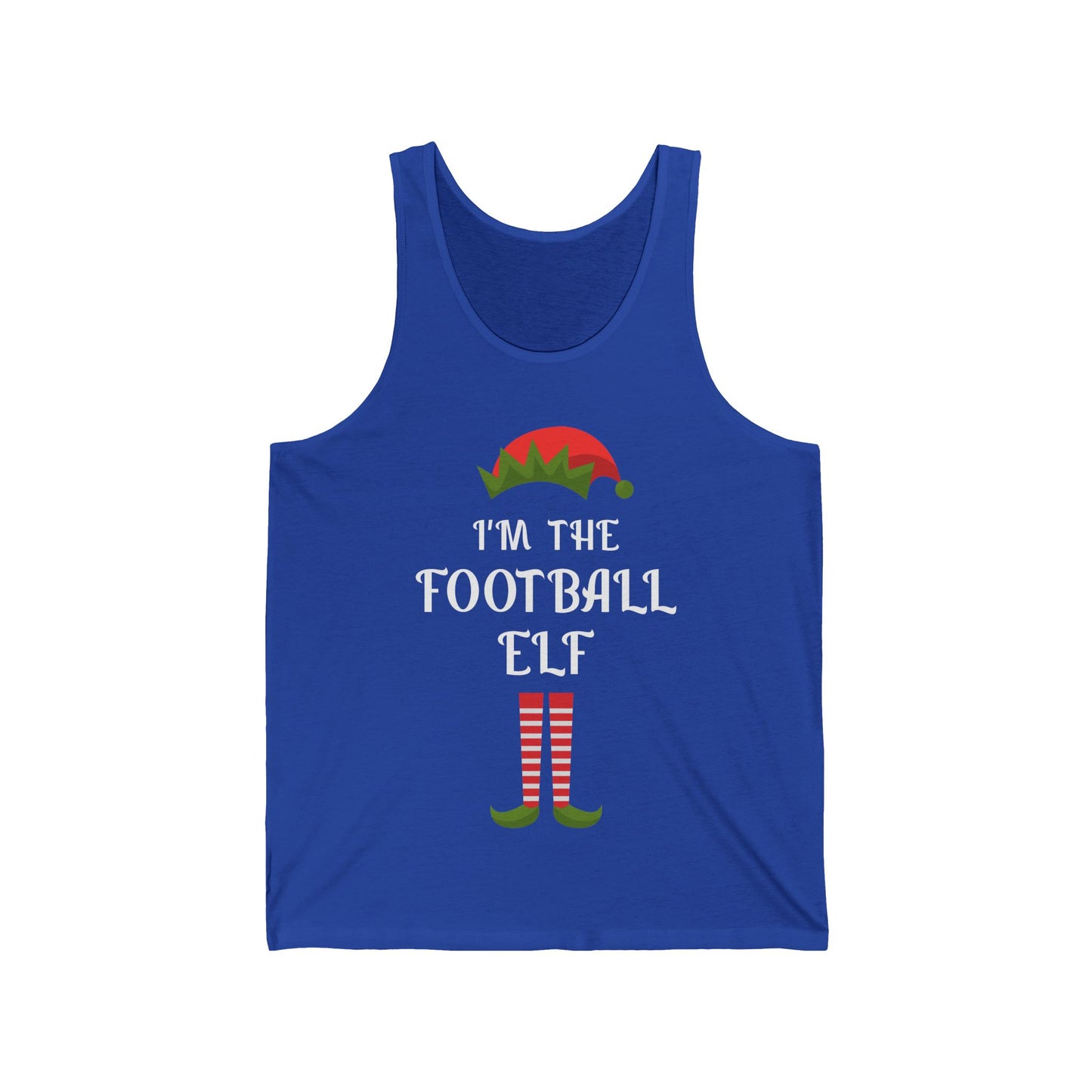 Funny I Am The Football Elf Matching Family Christmas Gift Sport Tank Top