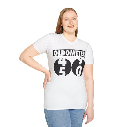 Funny Oldometer Odometer 50th Birthday Gift 50 yrs Old Joke T-Shirt For Men Women T-Shirt