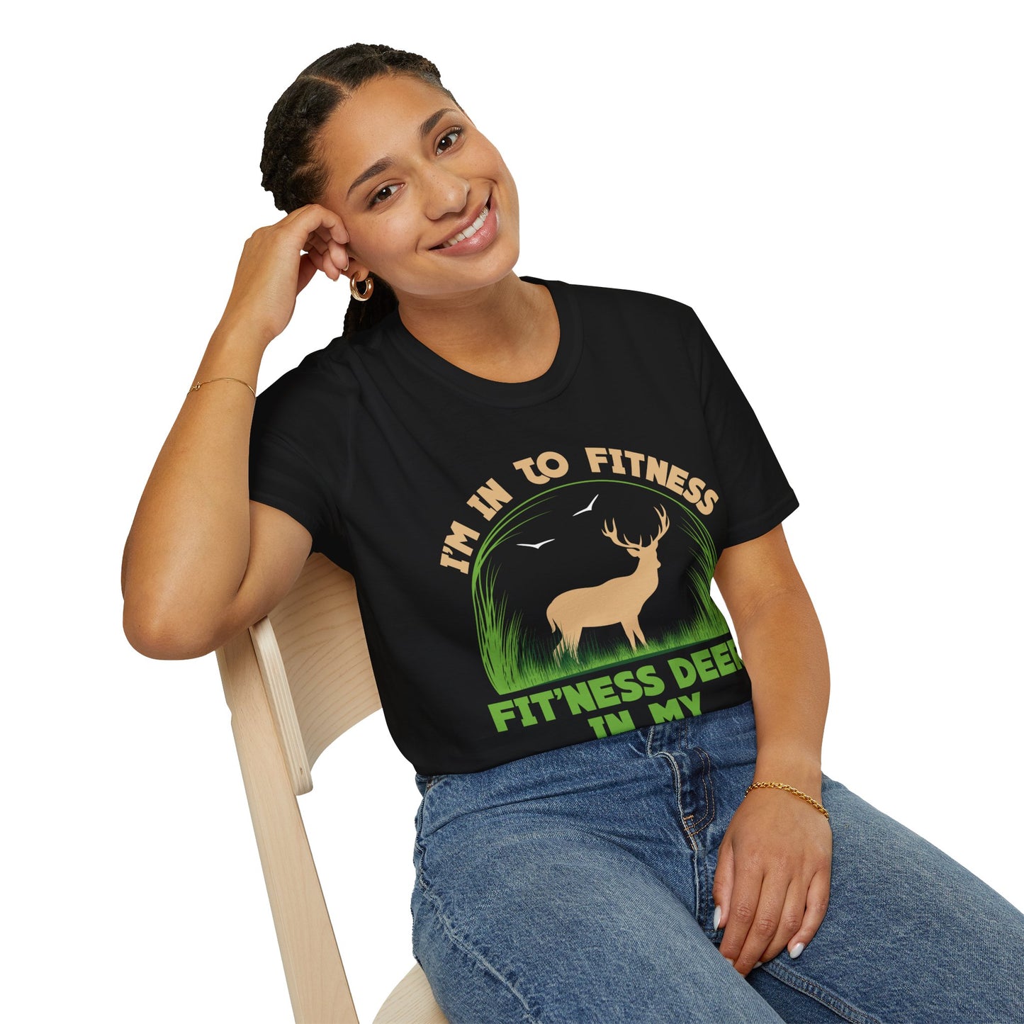 I'm Into Fitness Fit 'ness Deer Into My Freezer Funny Hunting T-Shirt For Men Women