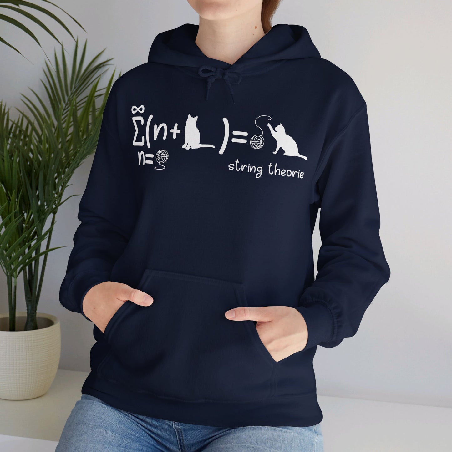 Funny String Theory Science Nerd Physics Schrodinger's Cat Hoodie For Men Women Hoodie