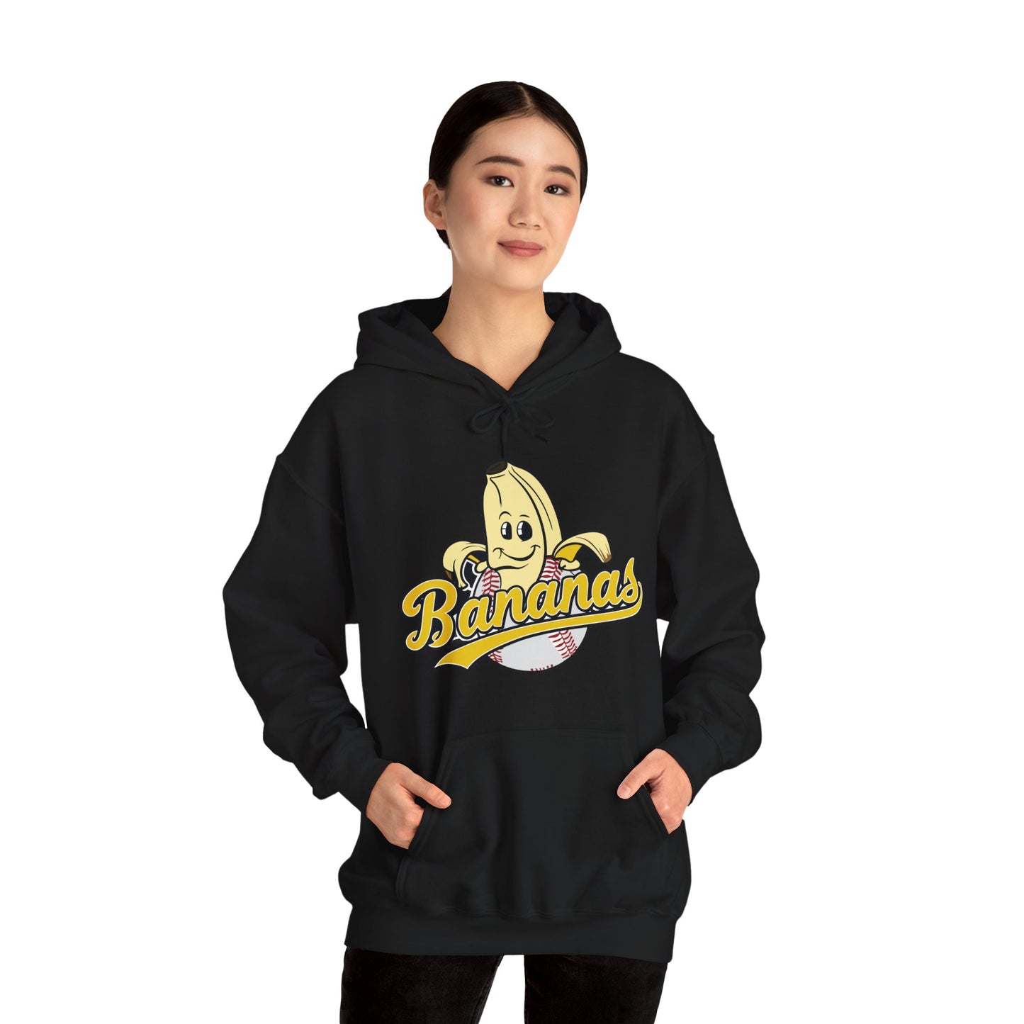 Funny Let's Go Bananas Baseball Hoodie For Baseball Lovers Men Women Hoodie