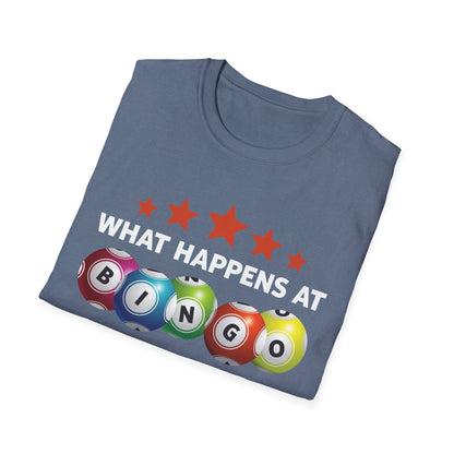 Funny Lucky Bingo What Happens at Bingo Stays at Bingo T-Shirt Men Women