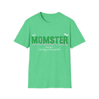 Womens Momster Broomstick Funny Halloween Party Mom Mothers Day T-Shirt