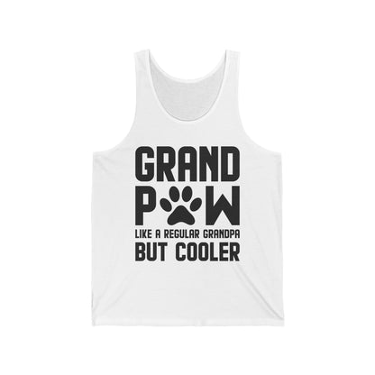 Funny Grandpaw Like Regular Grandpa But Cooler Fathers Day Dog Lovers Paw Grandpa Tank Top For Men Travelers