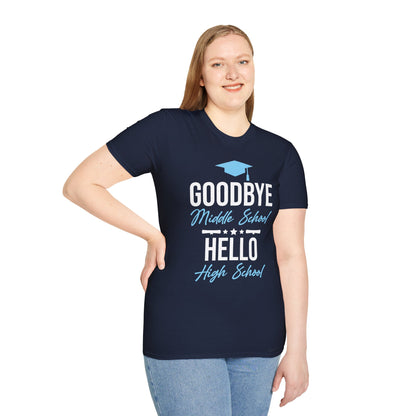 Goodbye Middle School Hello High School Funny Graduation T-Shirt
