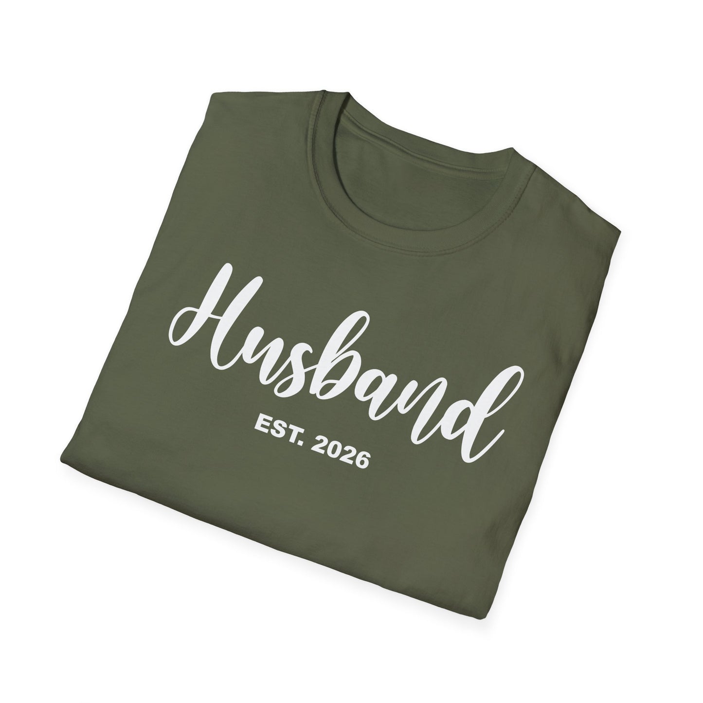 Husband Est 2026 Married Hubby Wife Honeymoon Couple Wedding T-Shirt