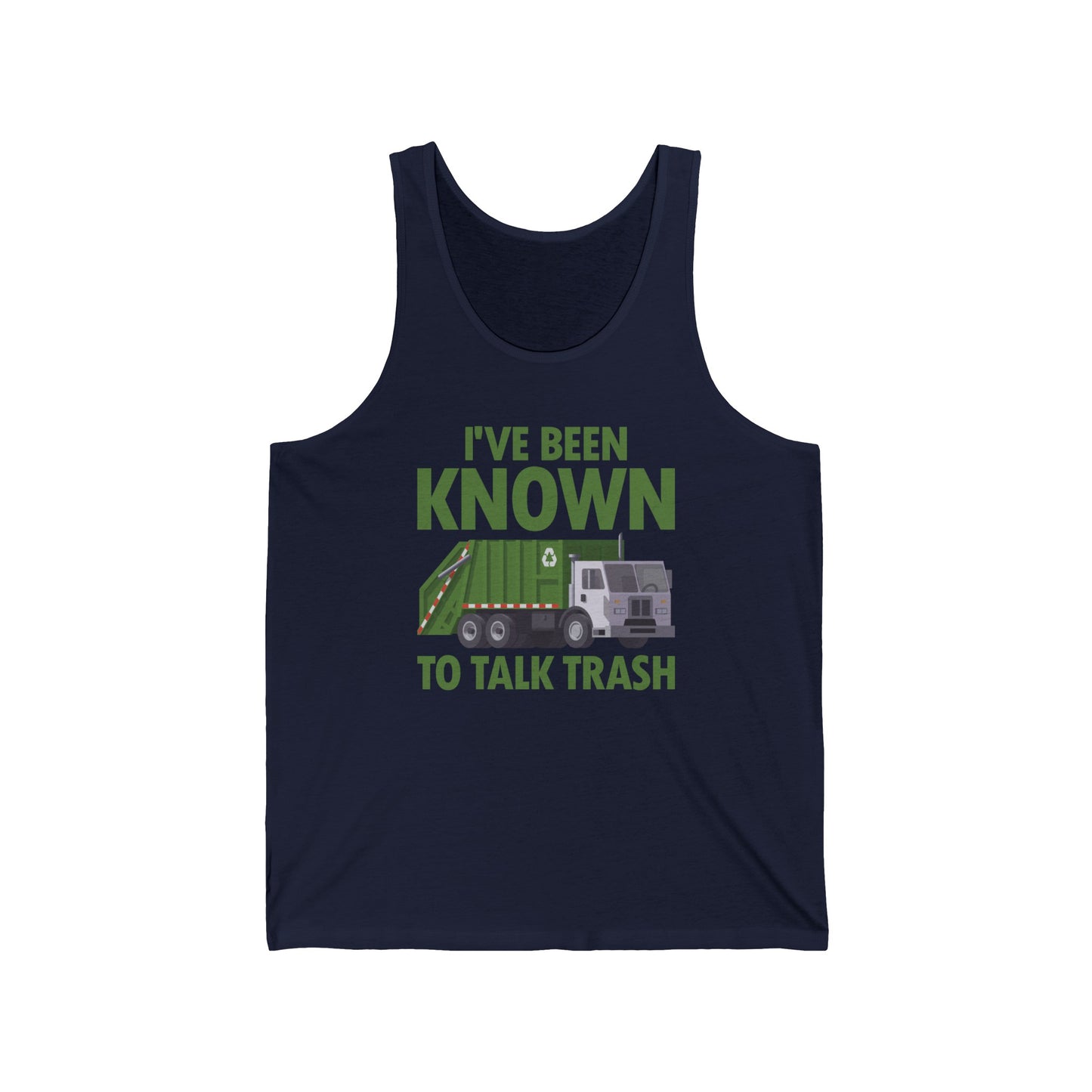 Funny Talk Trash Garbage Truck for Sanitation Worker Tank Top