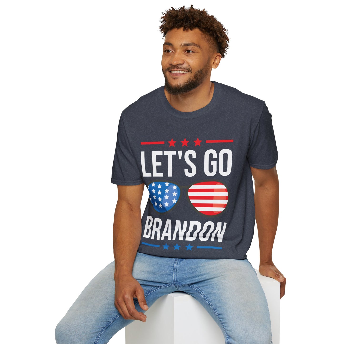 Vintage Old American  Lets Go Brandon Sunglasses T-Shirt Men Women