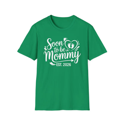 Funny Soon to be Mommy 2026 Mother's Day First Time Mom Pregnancy T-Shirt For Women