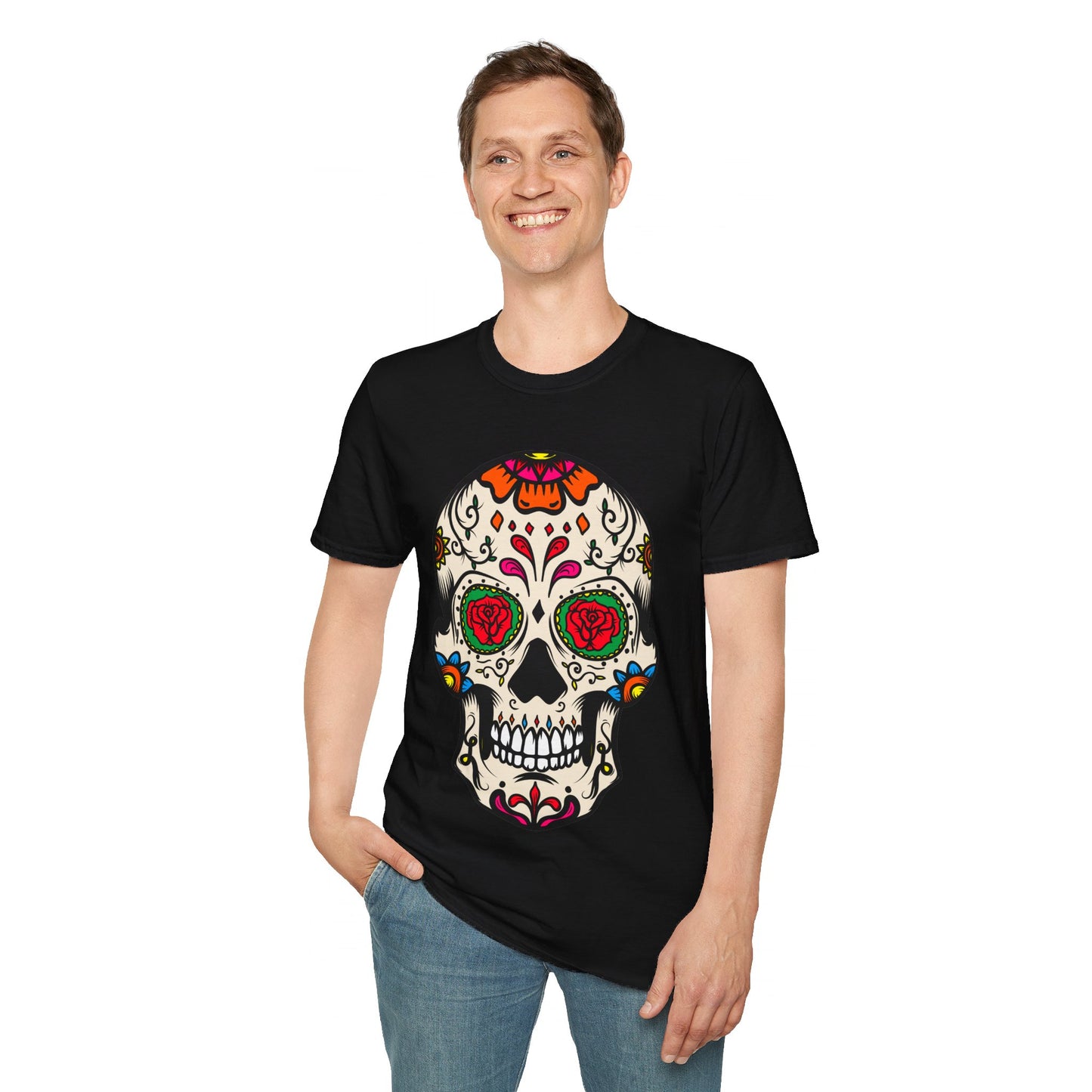 Sugar Skull Dia De Los Muertos Costume Halloween Day Of Dead T-Shirt