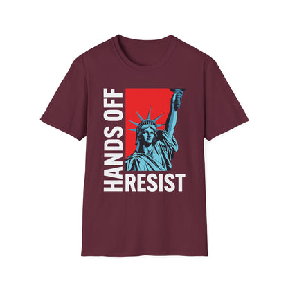 Resist Statue of Liberty Hands Off Resistance Protest T-Shirt For Men Women