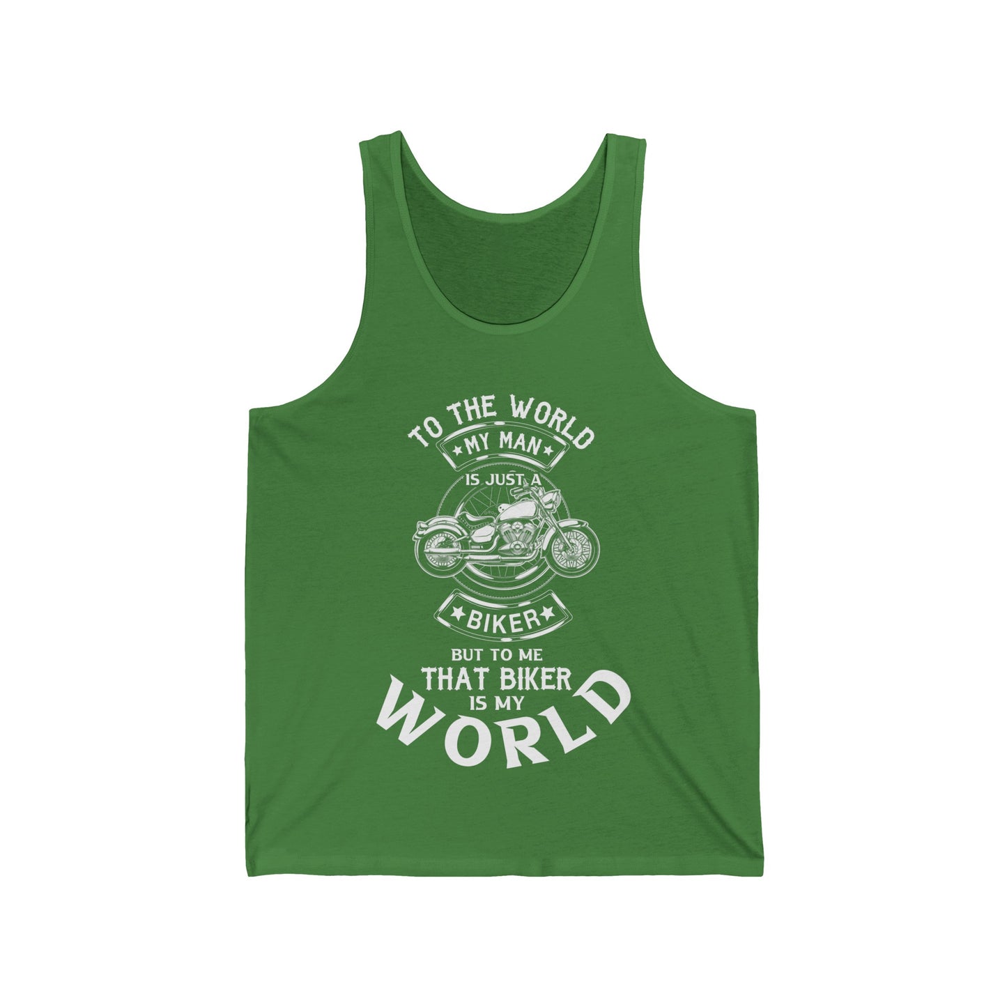 Biker To Me That Biker Is My World Bikers Girlfriend Wife Novelty Tank Tops