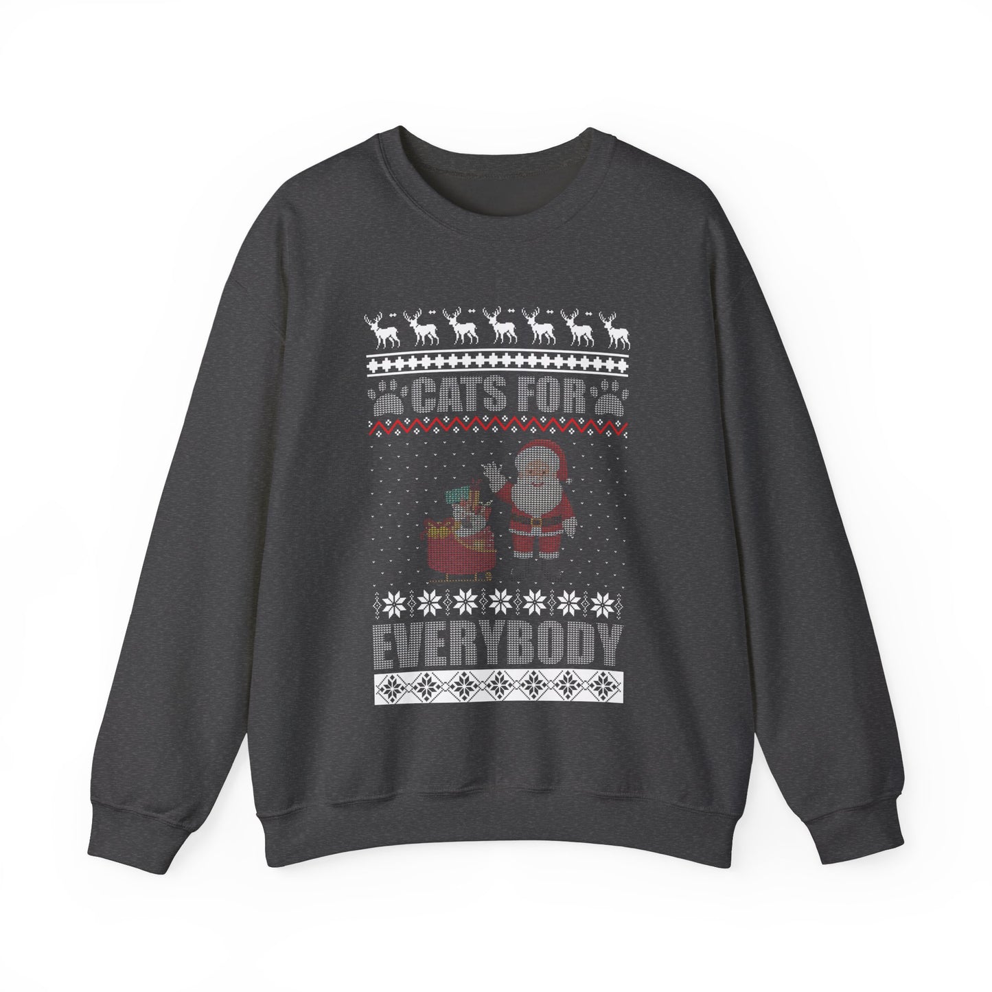 Cats For Everybody Christmas Cute Cat Lover Ugly Sweater Sweatshirt