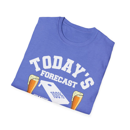Funny Todays Forecast Corn Hole and Beer Sarcastic Beers Lover Cornhole Party