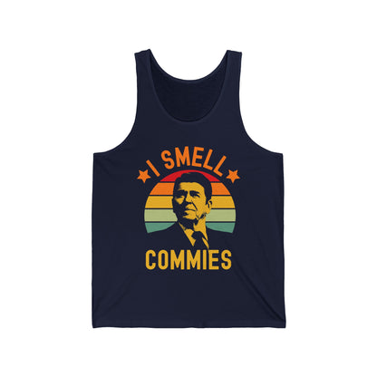Funny Ronald Reagan I Smell Commies Political Humor Reagan President Tank Top