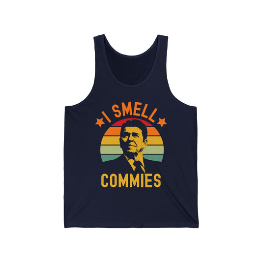 Funny Ronald Reagan I Smell Commies Political Humor Reagan President Tank Top